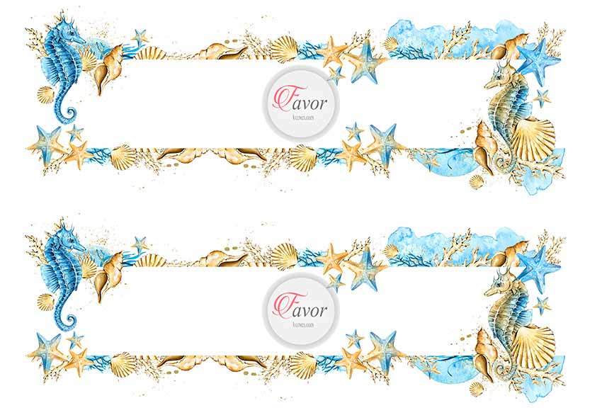 Deniz Atı Desenli Runner ve Supla Kumaşı 2 1 mt -2 adet runner