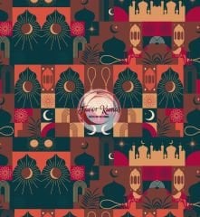 Ramazan Patchwork Desenli Kumaş