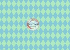 Çift Renk Soft Baklava Desenli Kumaş (2 cm) Döşemelik Petek Kumaş - mint