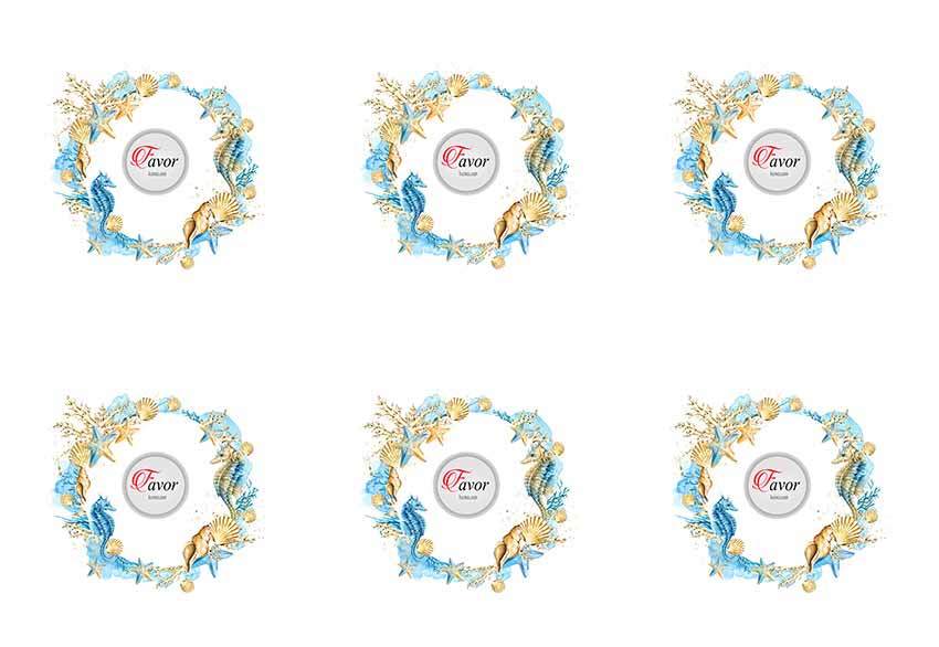 Deniz Atı Desenli Runner ve Supla Kumaşı 2 1 mt -6 adet supla