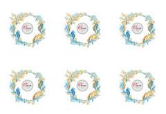 Deniz Atı Desenli Runner ve Supla Kumaşı 2 1 mt -6 adet supla