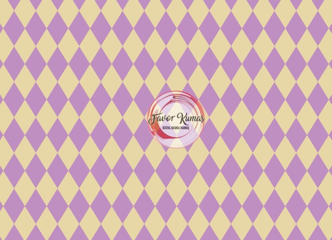 Çift Renk Soft Baklava Desenli Kumaş (2 cm) sarı - Elite Poplin Kumaş