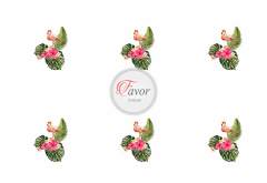 Flamingo Desenli Runner ve Supla Kumaşı 1 mt -6 adet supla