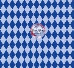Çift Renk Soft Baklava Desenli Kumaş (2 cm) mavi - Elite Poplin Kumaş