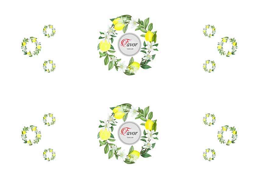 Limon Desenli Runner ve Supla Kumaşı 3 1 mt -2 adet runner