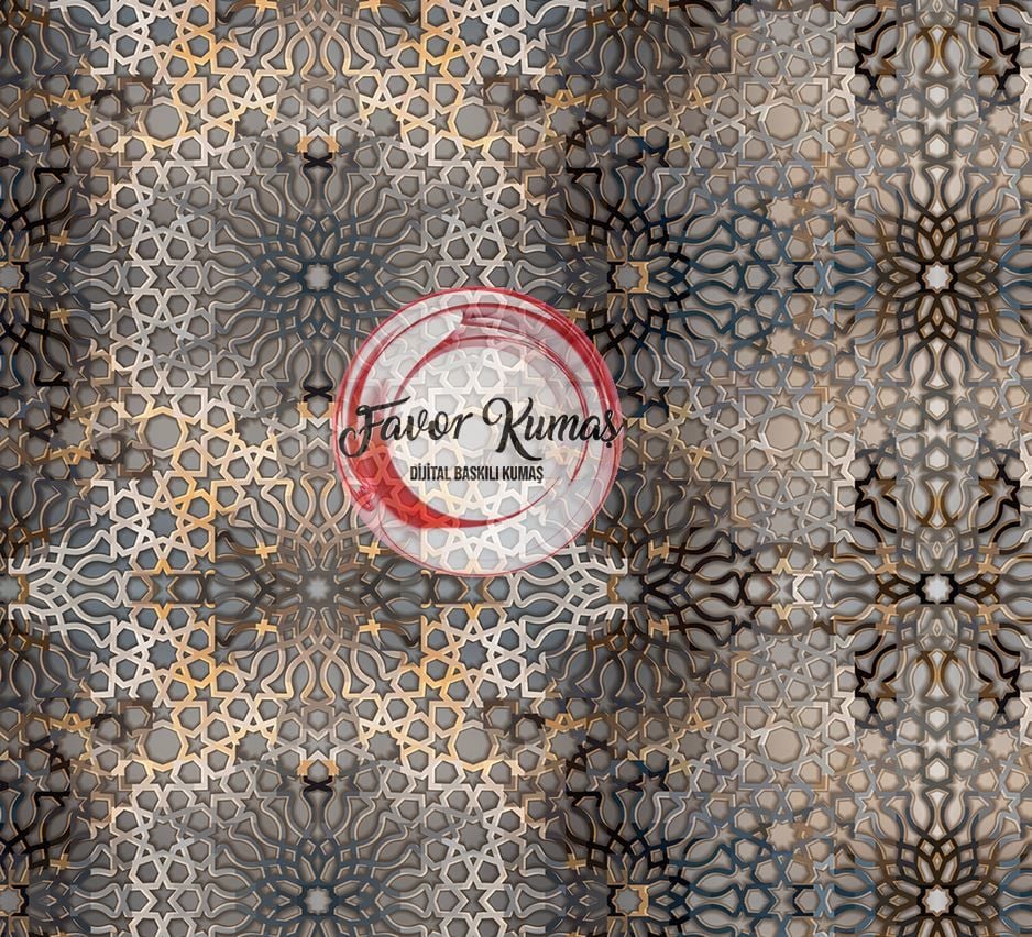 Ramazan Geometrik  Desenli Kumaş