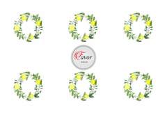 Limon Desenli Runner ve Supla Kumaşı 3 1 mt -6 adet supla