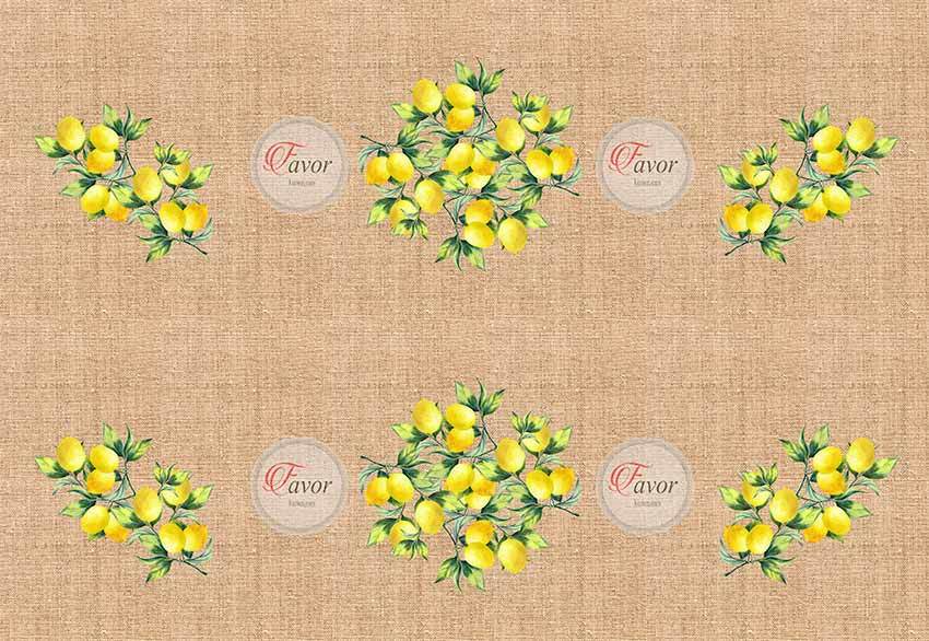 Limon Desenli Runner Kumaşı 1 mt -2 adet runner