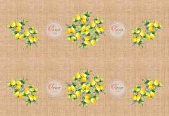 Limon Desenli Runner Kumaşı 1 mt -2 adet runner