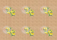 Limon Desenli Runner Kumaşı 1 mt -6 adet supla