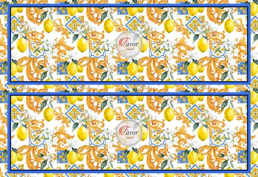 Limon Desenli Runner ve Supla Kumaşı 2 1 mt -2 adet runner