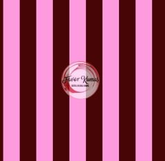 Çift Renk Çizgi Desenli Kumaş (3 CM X 3 CM ) Elite Poplin Kumaş - kahve