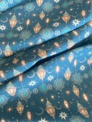 Ramazan Kandil Ve Ay Desenli Kumaş