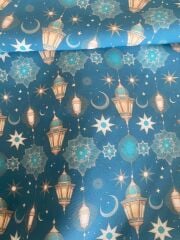 Ramazan Kandil Ve Ay Desenli Kumaş