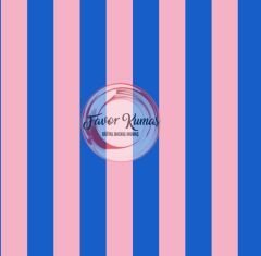 Çift Renk Çizgi Desenli Kumaş (3 CM X 3 CM ) Elite Poplin Kumaş - mavi