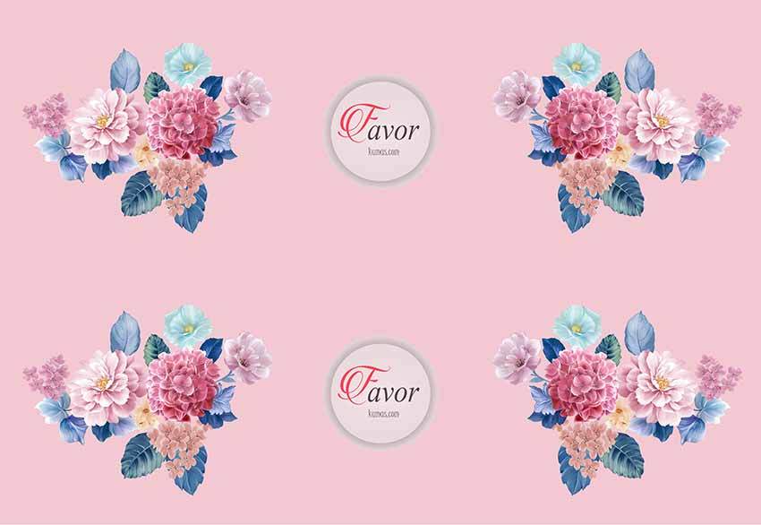 Pembe Ortanca Çiçeği Runner Kumaşı 1 mt- 2 adet runner PEMBE