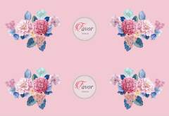 Pembe Ortanca Çiçeği Runner Kumaşı 1 mt- 2 adet runner PEMBE