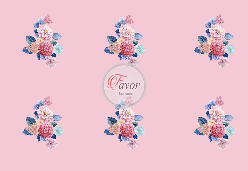 Pembe Ortanca Çiçeği Runner Kumaşı 1 mt-6 adet supla PEMBE