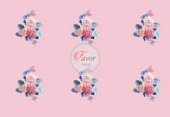 Pembe Ortanca Çiçeği Runner Kumaşı 1 mt-6 adet supla PEMBE