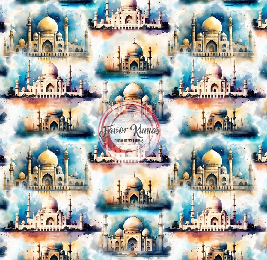 Ramazan Camiler Desenli Kumaş