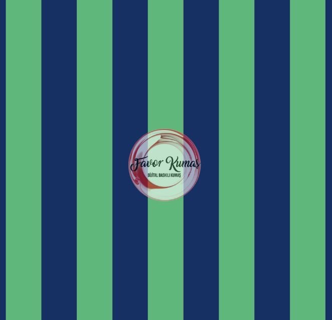 Çift Renk Çizgi Desenli Kumaş (3 CM X 3 CM ) Elite Poplin Kumaş - lacivert