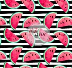 Çizgili Karpuz Desenli Kumaş
