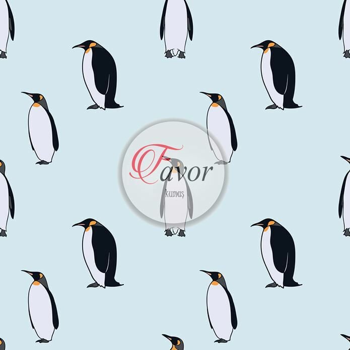 Penguen Desenli kumaş