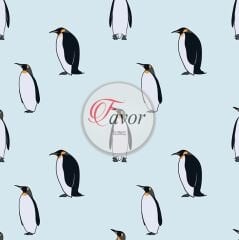 Penguen Desenli kumaş