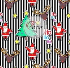 HO HO HO Desenli Kumaş