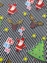 HO HO HO Desenli Kumaş