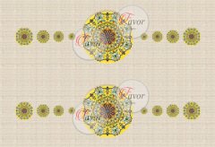 Mandala Desenli Kumaş 1 mt-2 adet runner SARI
