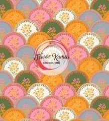 Balık Pulu Şekilli Mandala Desenli 2 Kumaş