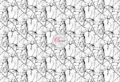 Mermer Desenli Runner ve Supla Kumaşı 1 mt- 2 adet runner BEYAZ