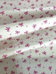 Pembe Çıtır Fiyonk Kurdele 5 Desenli Kumaş