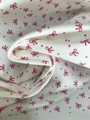 Pembe Çıtır Fiyonk Kurdele 5 Desenli Kumaş