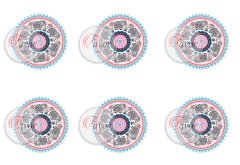 Fil Desenli Runner ve Supla Kumaşı 1 mt-6 adet supla MAVİ