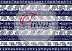 Fil Desenli Runner ve Supla Kumaşı 1 mt - 2 adet runner laci